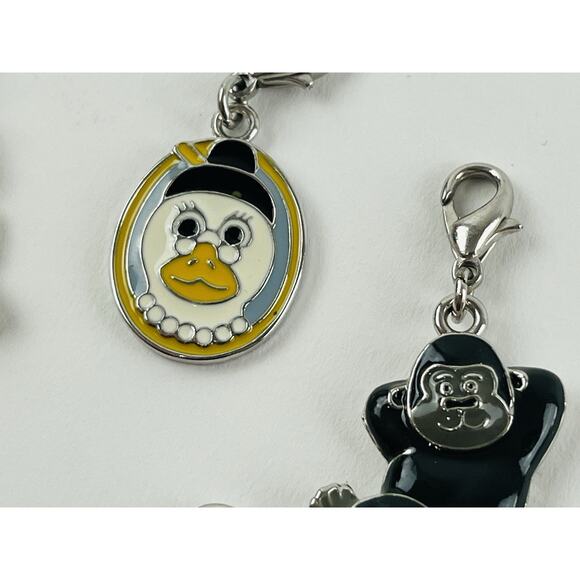 Webkinz Vintage Lot 7 Original Charms Monkey Frog Kitty Cat Banana Letter W Blac - Picture 5 of 11